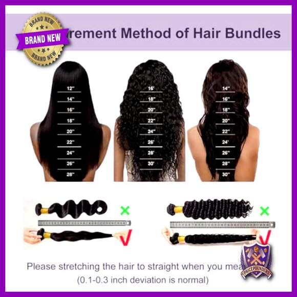 Deep Wave Human Hair Bundles 22-26 Inch 100% Brazilian Virgin Quick Weave main image 4